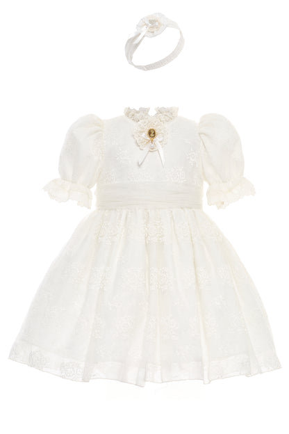 Sofia Baby Vintage Lace Dress-Ivory