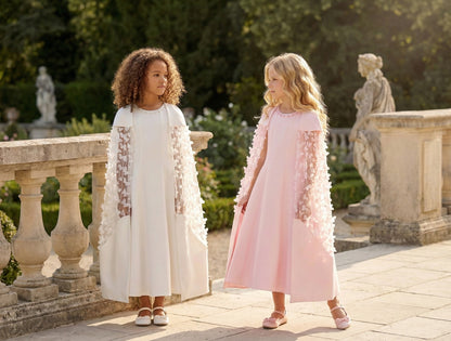 Sofia Baby Occasions: White Tulle Butterfly Cape Dress