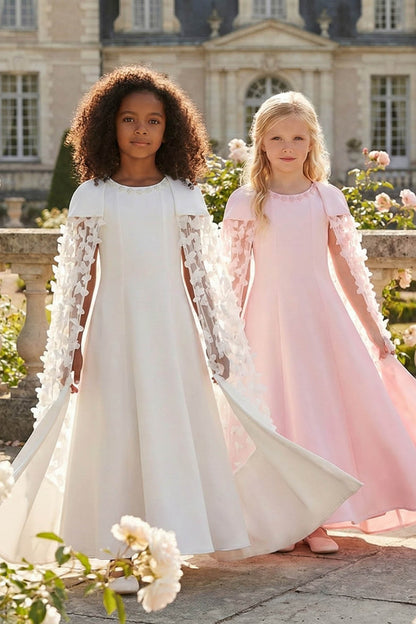 Sofia Baby Occasions: Pale Pink Tulle Butterfly Cape Dress