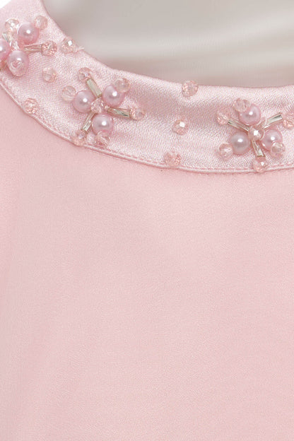 Sofia Baby Occasions: Organza Ruffle High-Low Dress with Headband-Pink