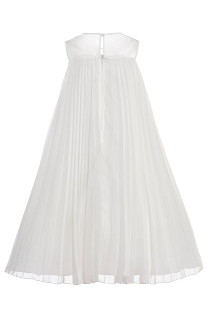 Sofia Baby Occasions: Georgette pleated gown with embellished Cape-White