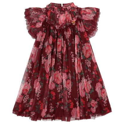 ANGEL'S FACE: HETTIE FLORAL AND LACE TRIM PORT DRESS