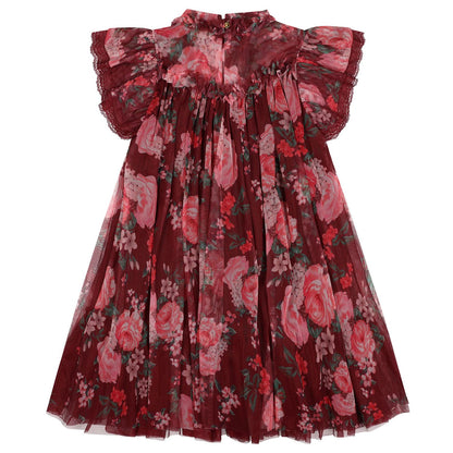 ANGEL'S FACE: HETTIE FLORAL AND LACE TRIM PORT DRESS
