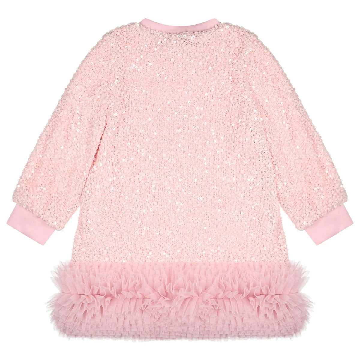 ANGEL'S FACE: JEANETTE BOUCLE SEQUIN PINK DRESS