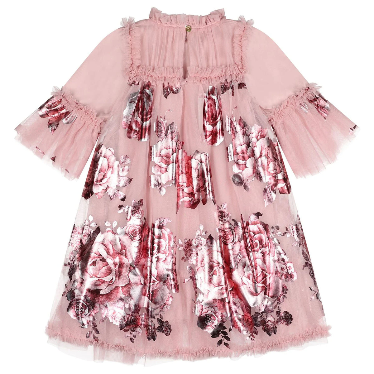 ANGEL'S FACE: KRISTI FOIL BORDER PRINT VINTAGE ROSE DRESS