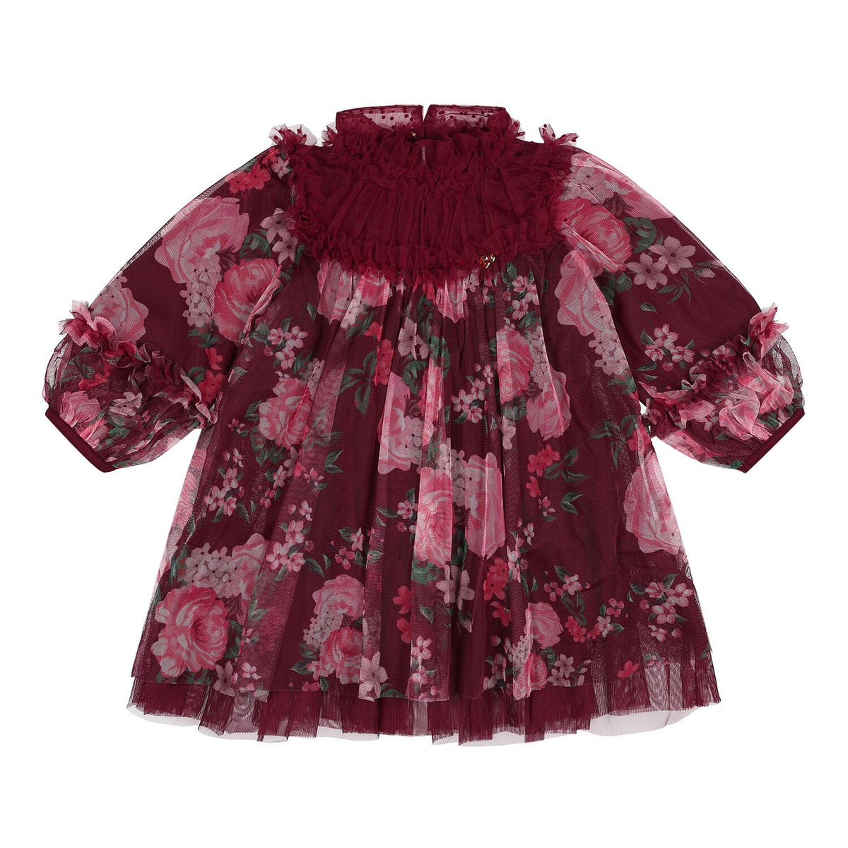 ANGEL'S FACE: NADIYA MIXED BOW/FLORAL BABY DRESS