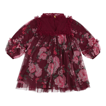 ANGEL'S FACE: NADIYA MIXED BOW/FLORAL BABY DRESS