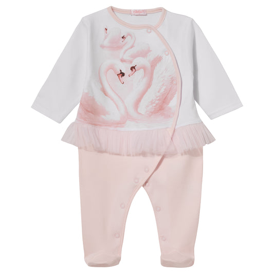 Luxury collection: Babygrow unzipped "ALI" Pink
