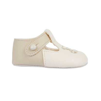 Teddy bear embroidery Pre-walker shoes - Boys