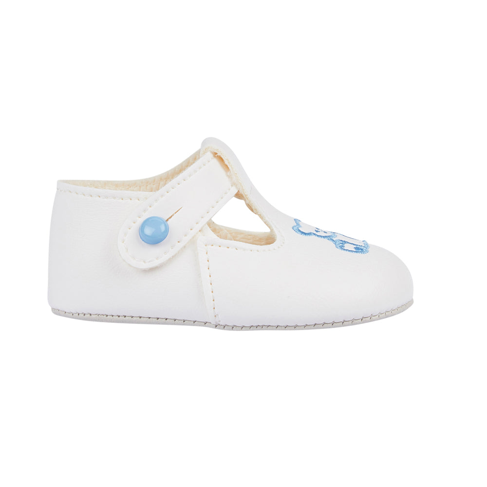 Teddy bear embroidery Pre-walker shoes - Boys