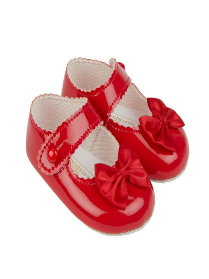 Shoes - Girls Patent Bow Bar Pre-Walker