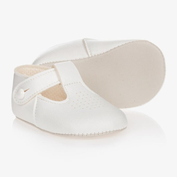 T-Bar Pre-Walker shoes - White (Unisex)