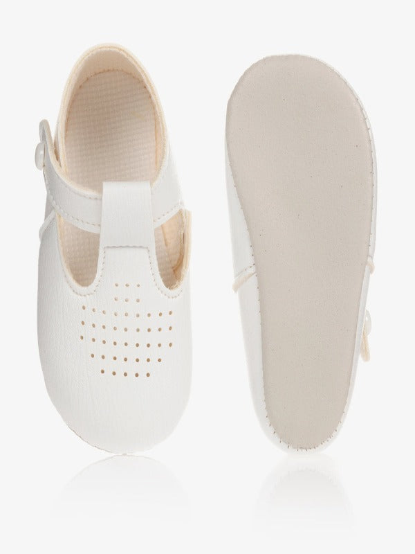 T-Bar Pre-Walker shoes - White (Unisex)