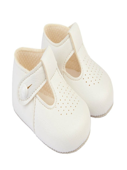 T-Bar Pre-Walker shoes - White (Unisex)