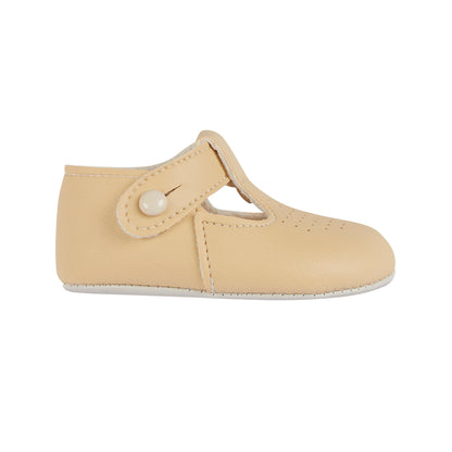 T-Bar Pre Walker Shoes- Brown