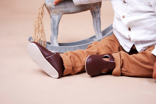 T-Bar Pre Walker Shoes- Brown