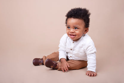 T-Bar Pre Walker Shoes- Brown