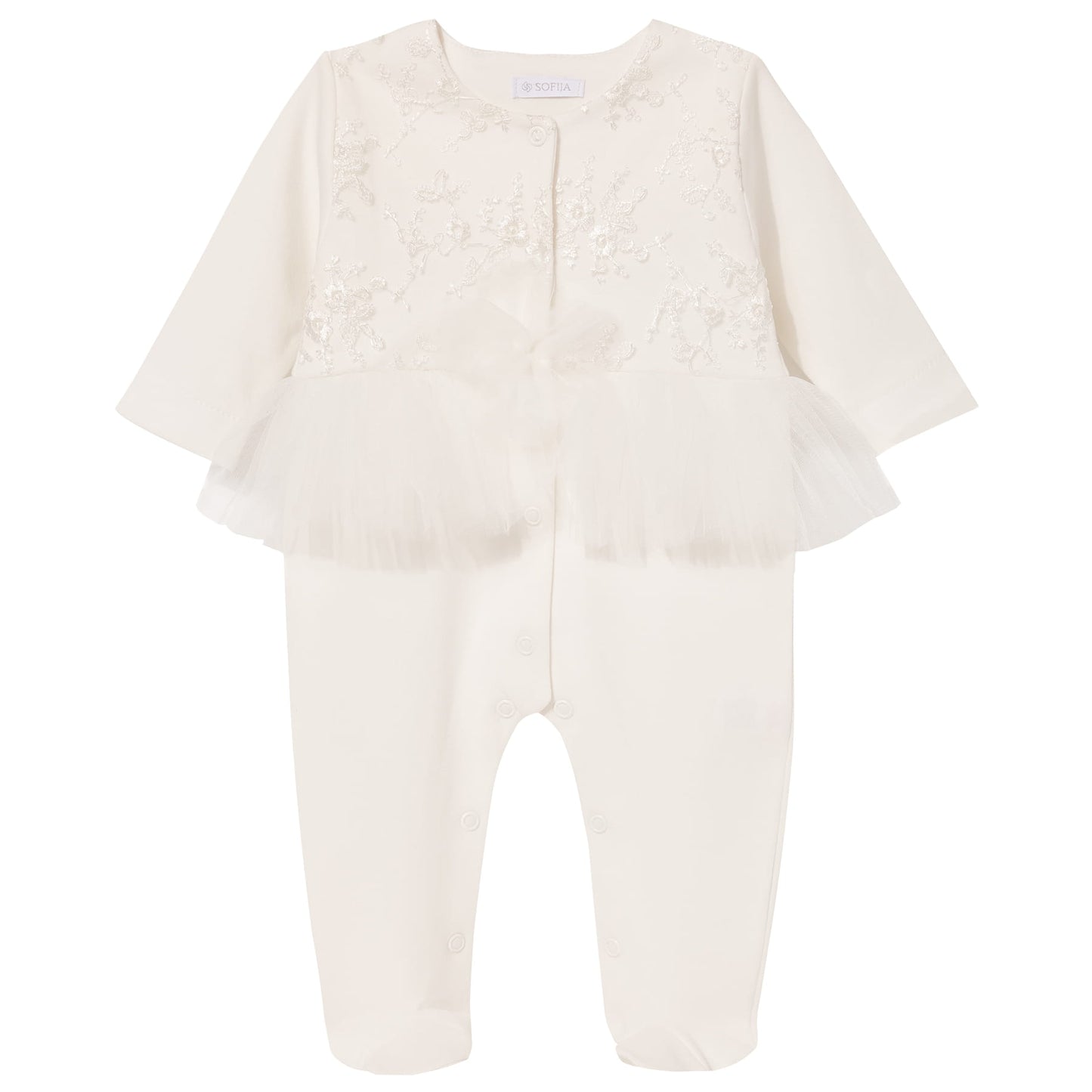 Luxury collection: Babygrow with tulle skirt and lace" ELIF"