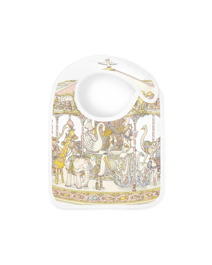 Atelier Choux Paris: Satin bib - Carousel Pink