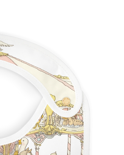 Atelier Choux Paris: Satin bib - Carousel Pink