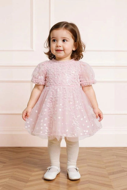 Needle & Thread : Confetti Baby Dress- Pink