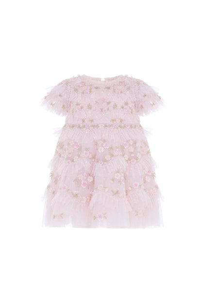 Needle & Thread: DAISY WAVE BABY DRESS PINK