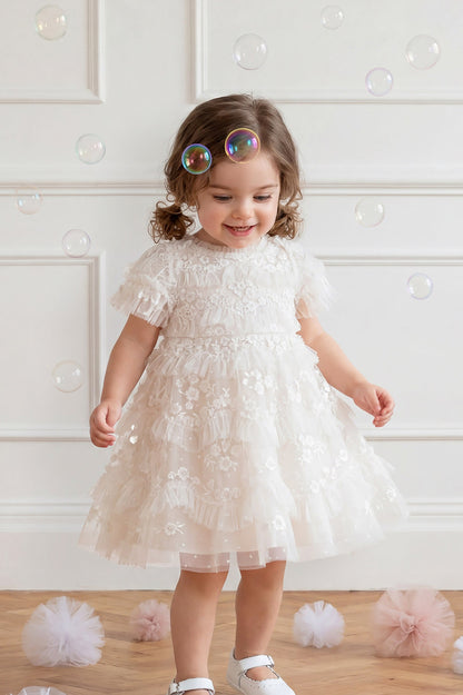 Needle & Thread :DAISY WAVE BABY DRESS CREAM
