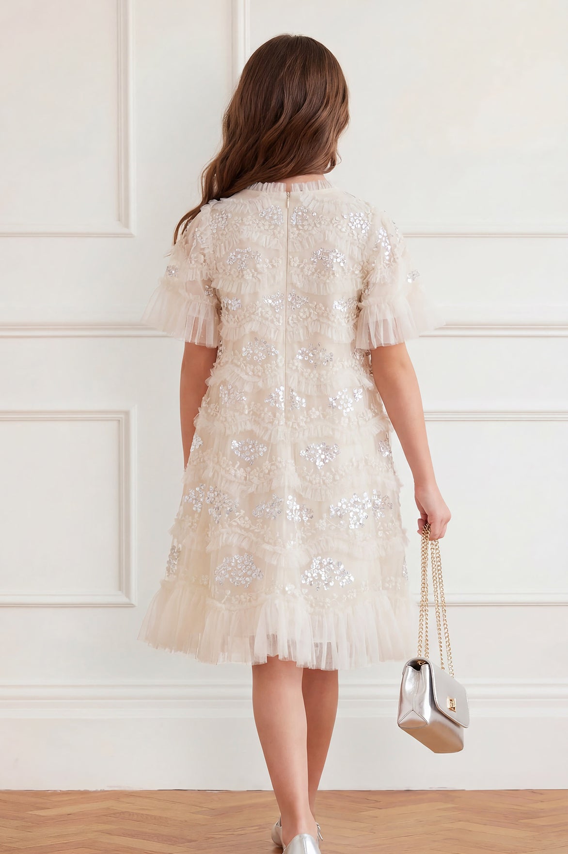 Needle & Thread: DAISY WAVE BABY DRESS CREAM