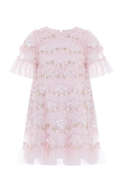 Needle & Thread: DAISY WAVE BABY DRESS PINK