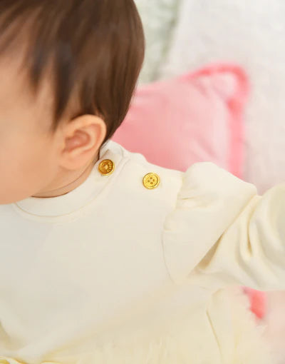 Angel's Face: DEONNE TULLE TRIM BABY TRACKSUIT VANILLA