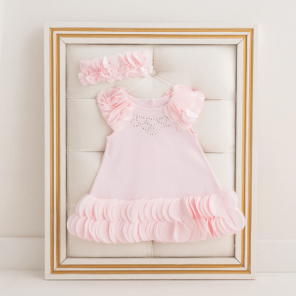 Luxury Rhinestone Embellished Dress-Pink