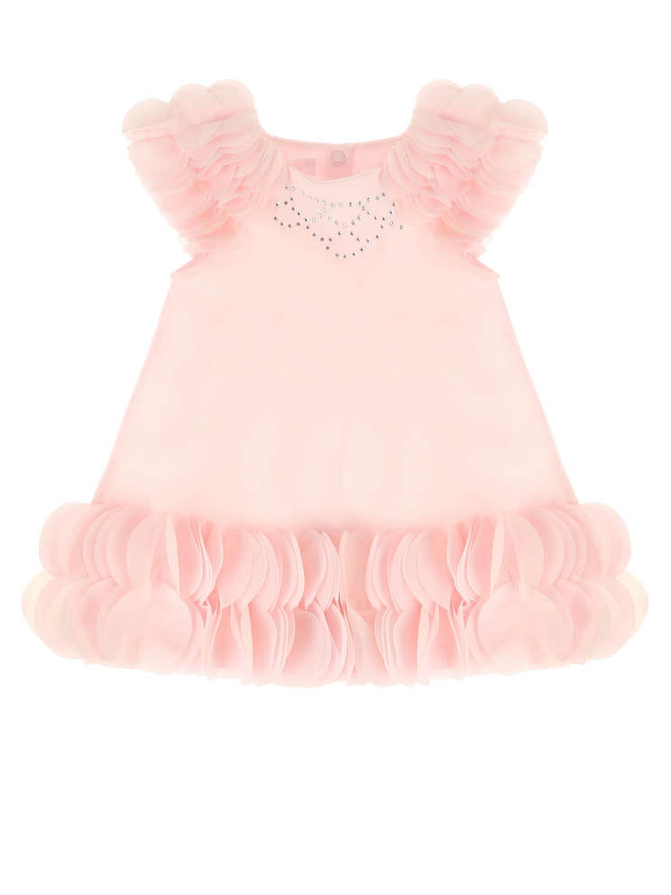 Luxury Rhinestone Embellished Dress-Pink