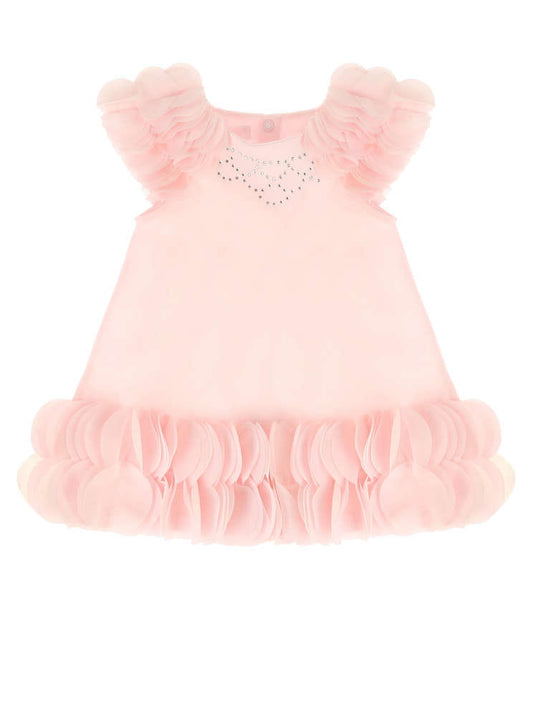 Luxury Rhinestone Embellished Dress-Pink