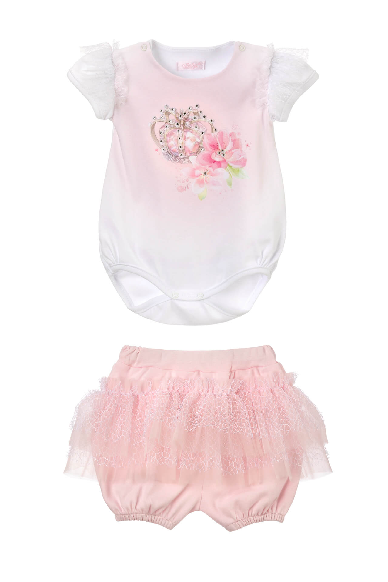 2pc-Set - Ismena Embellished Bodysuit & Bloomer