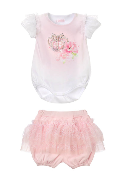 2pc-Set - Ismena Embellished Bodysuit & Bloomer