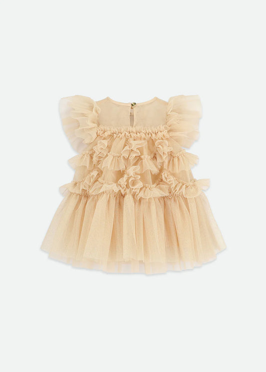 Angel's face-ETTA SPARKLE TULLE BABY DRESS-GOLD