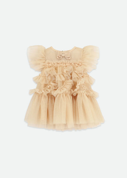 Angel's face-ETTA SPARKLE TULLE BABY DRESS-GOLD