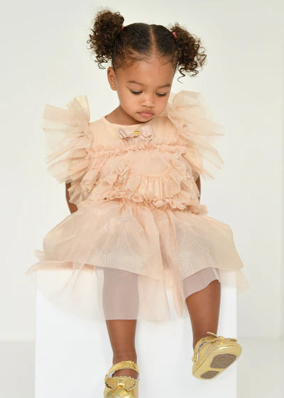Angel's face-ETTA SPARKLE TULLE BABY DRESS-GOLD