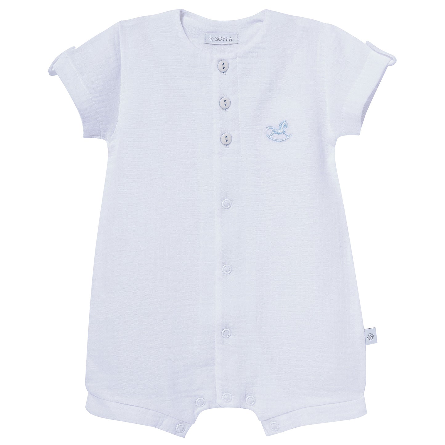 Luxury collection: Shorty babygrow muslin"FABIO"