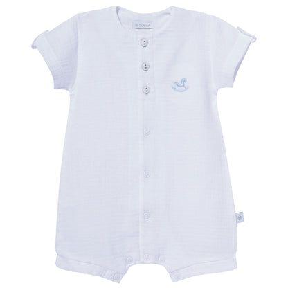Luxury collection: Shorty babygrow muslin"FABIO"