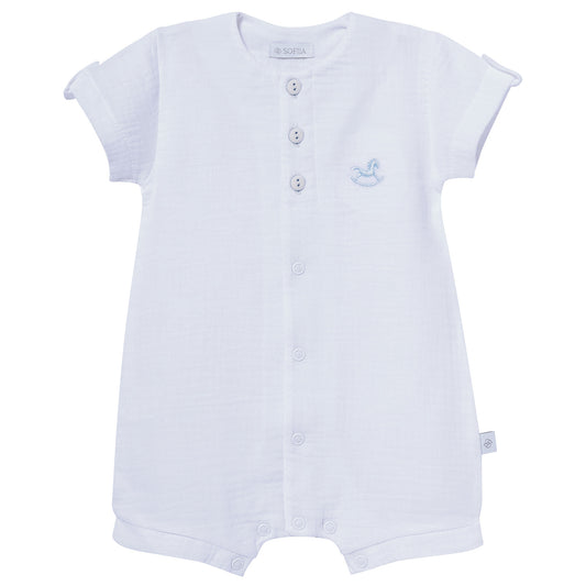 Luxury collection: Shorty babygrow muslin"FABIO"
