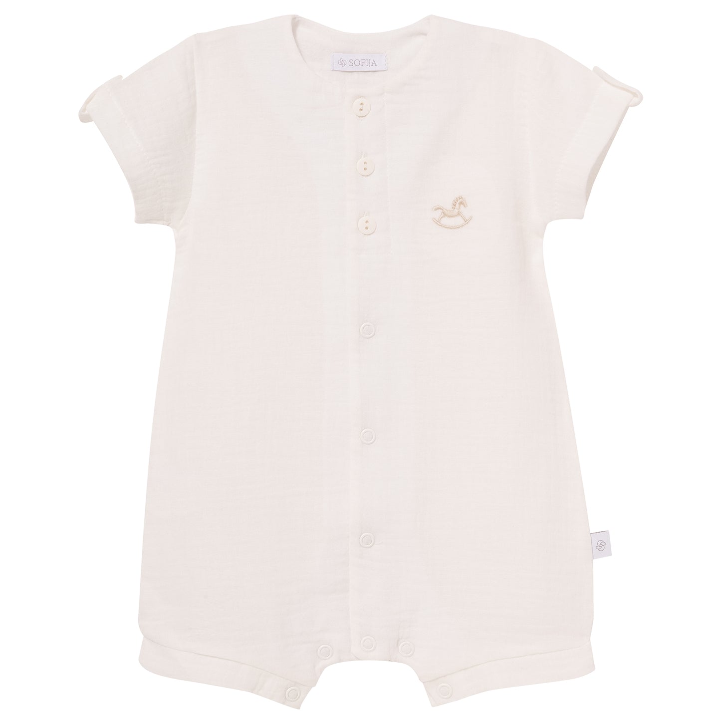 Luxury collection: Shorty babygrow muslin"FABIO"