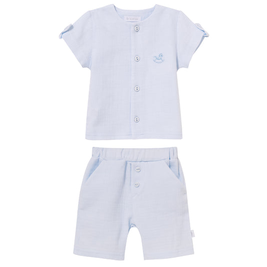 Luxury collection: Set 2 pcs (T-shirt s/s, shorts) muslin "FABIO"