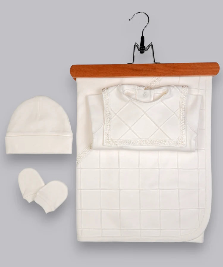 Sofia Baby LUXURY HANDMADE EMBROIDERY NEWBORN OUTFIT 5-PCS SET-Unisex