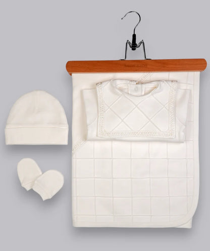 Sofia Baby LUXURY HANDMADE EMBROIDERY NEWBORN OUTFIT 5-PCS SET-Unisex
