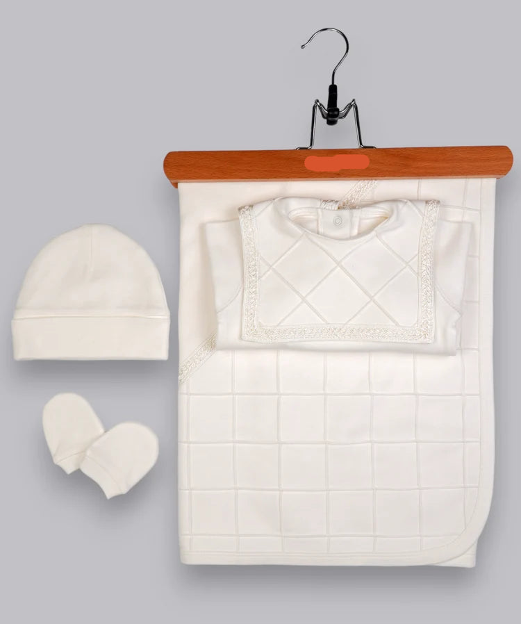 Sofia Baby Luxury Handmade Embroidery Lace Newborn Outfit 5-pcs set-Girls