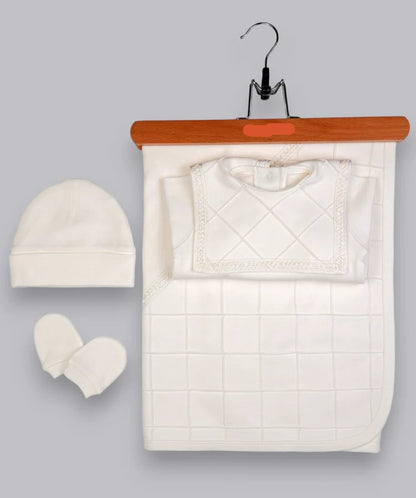 Sofia Baby Luxury Handmade Embroidery Lace Newborn Outfit 5-pcs set-Girls