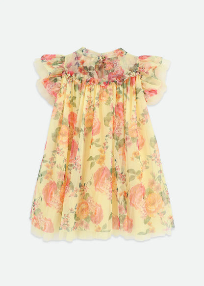 Angel's face-HETTIE BOLD FLORAL PRINT DRESS YELLOW