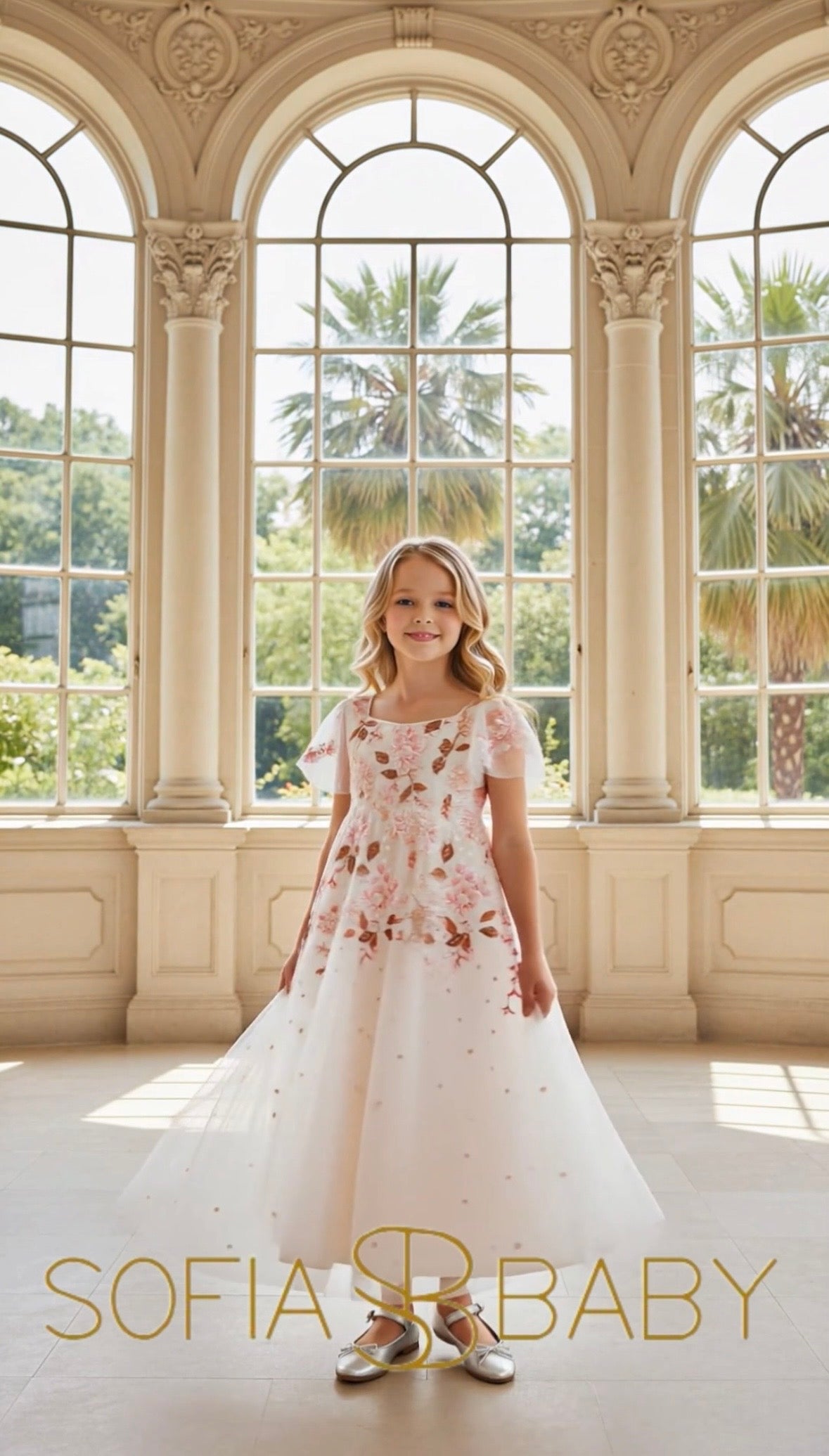 Needle & Thread: WISTERIA DOT SHORT SLEEVE KIDS GOWN