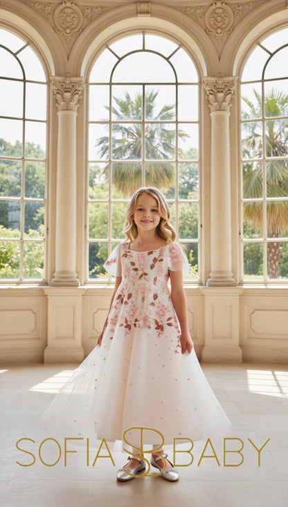 Needle & Thread: WISTERIA DOT SHORT SLEEVE KIDS GOWN